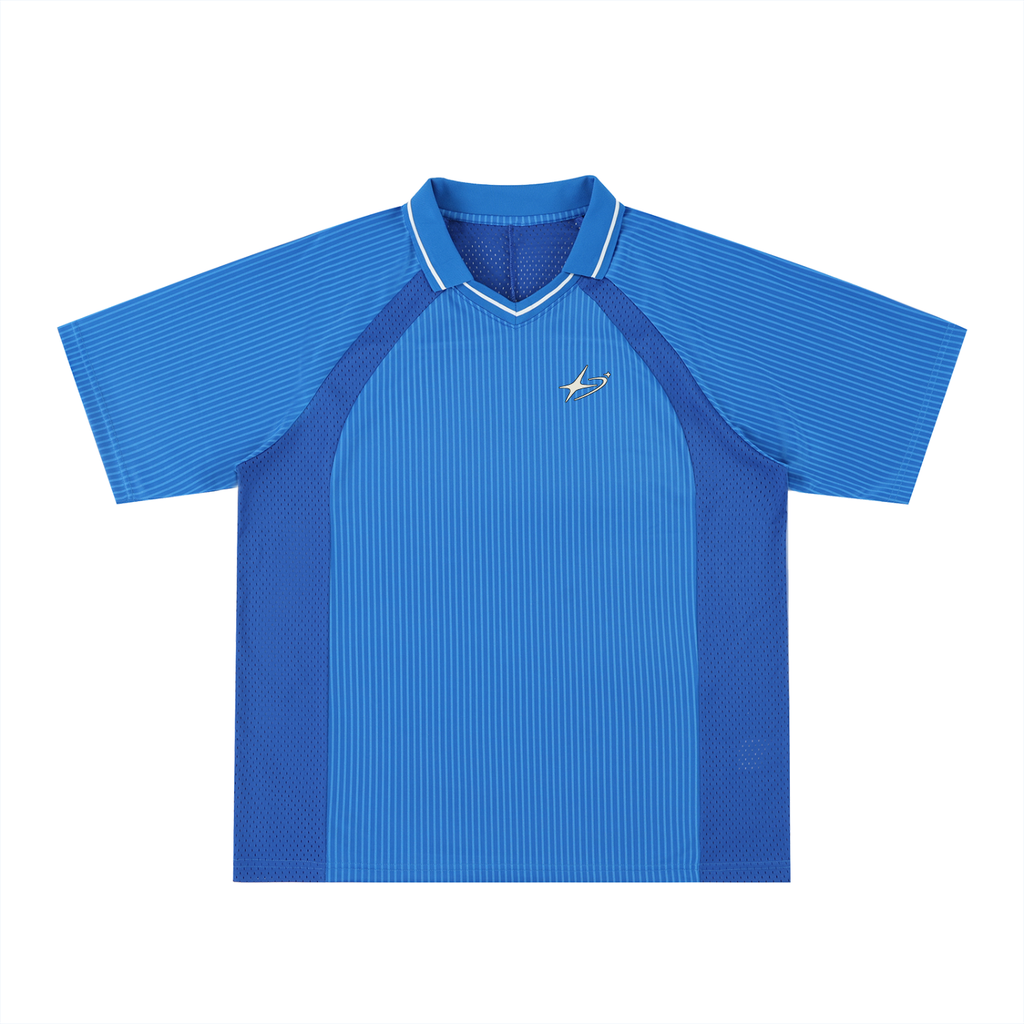 Striped V-Neck Soccer Jersey
