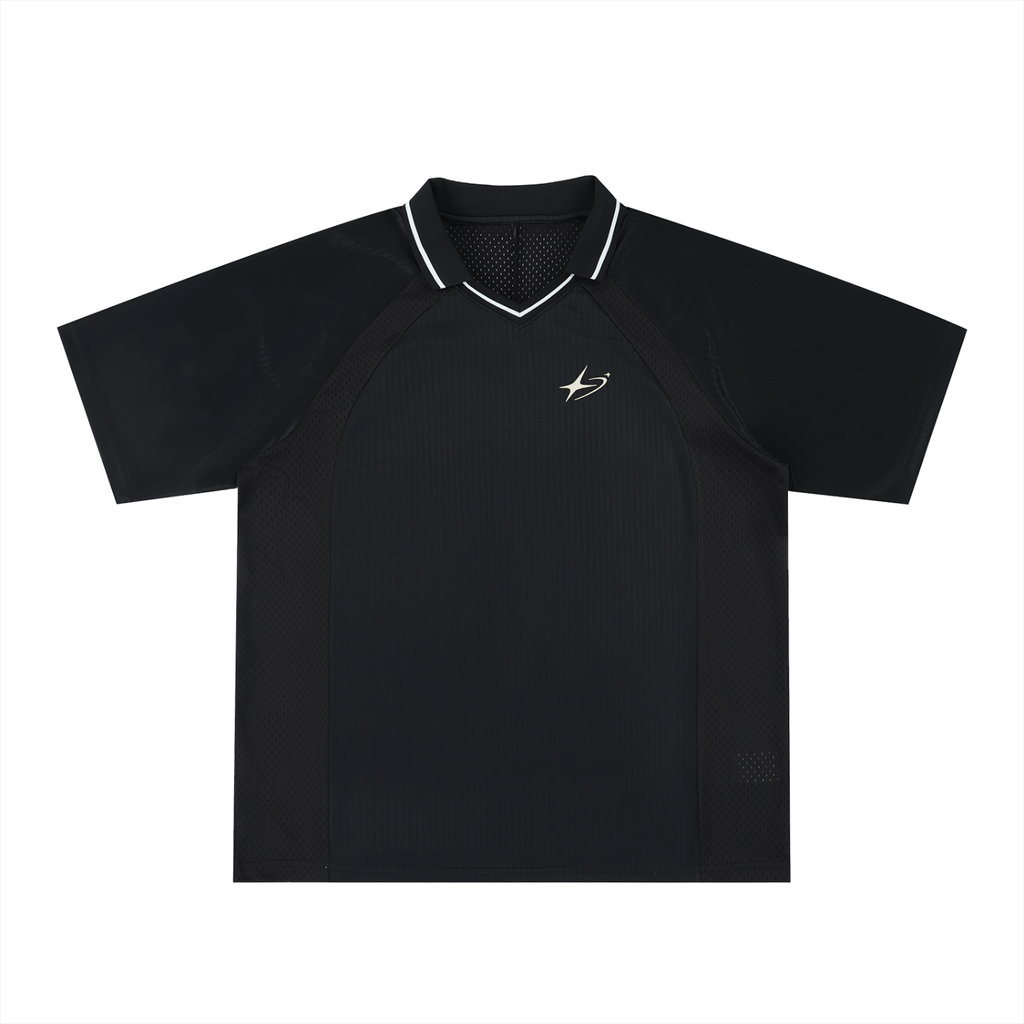 Striped V-Neck Soccer Jersey