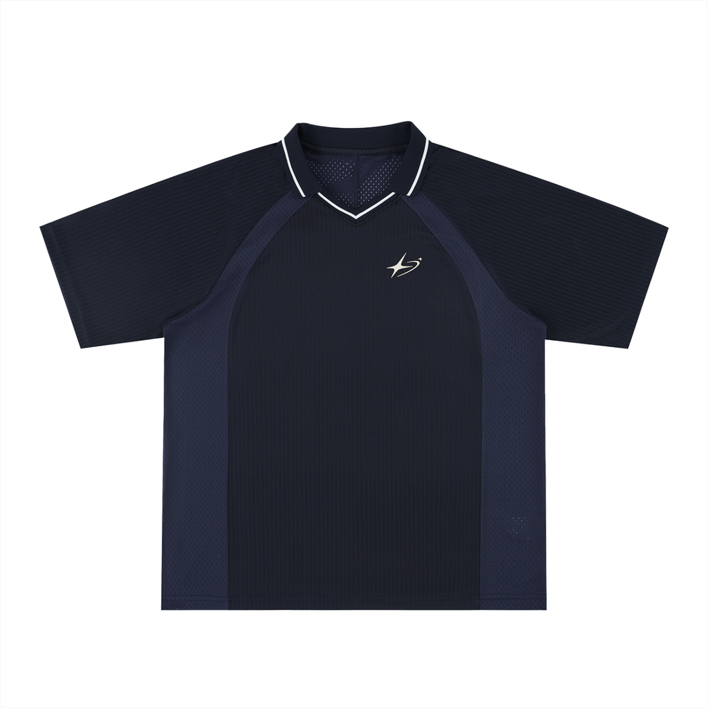 Striped V-Neck Soccer Jersey