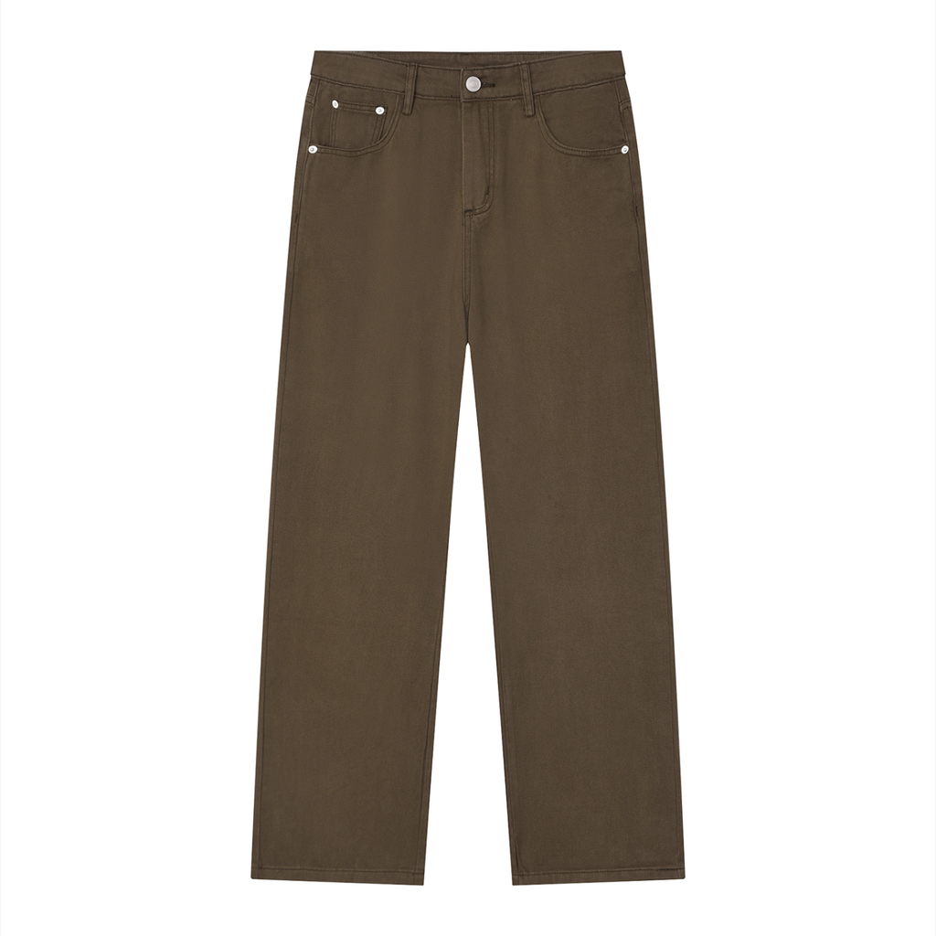 Vintage Wash Straight Jeans