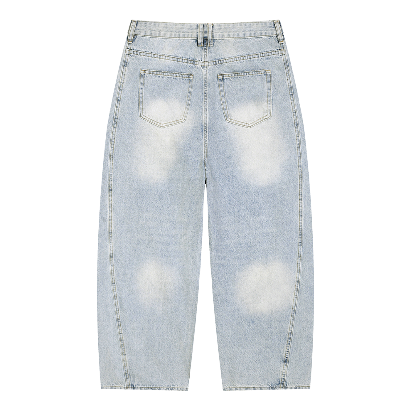 Vintage Wash Sunfade Barrel Leg Jeans