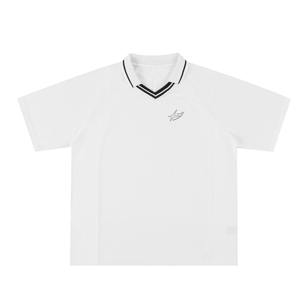 Striped V-Neck Soccer Jersey