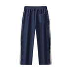Contrast Side-Stripe Straight-Leg  Pants