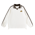 Retro Racer Striped Collar Sweatshirt