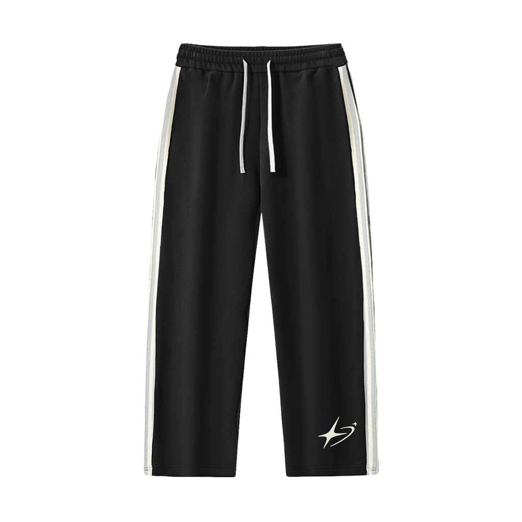Contrast Side-Stripe Straight-Leg  Pants