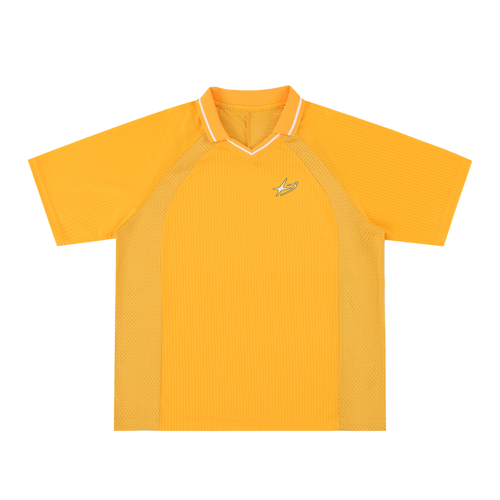 Striped V-Neck Soccer Jersey